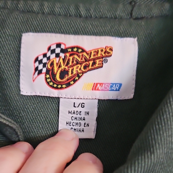 Dale Earnhardt Jr Nascar Green and Black Varsity Bomber Jacket - Picture 2 of 6